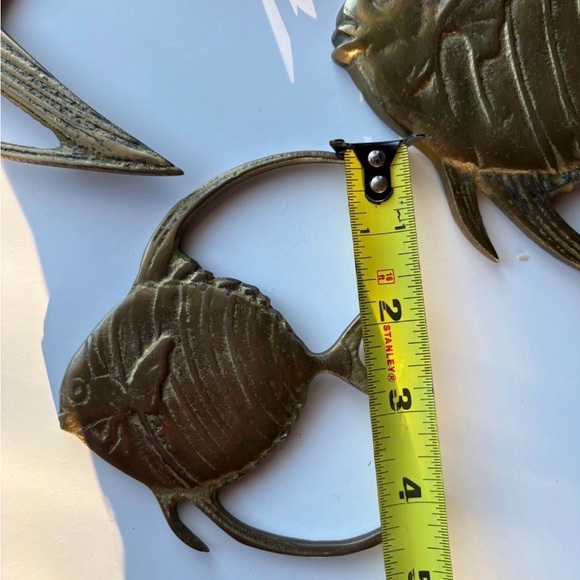 Mcm Brass Fish Wall Hangings- Set of 3 - Picture 9 of 9